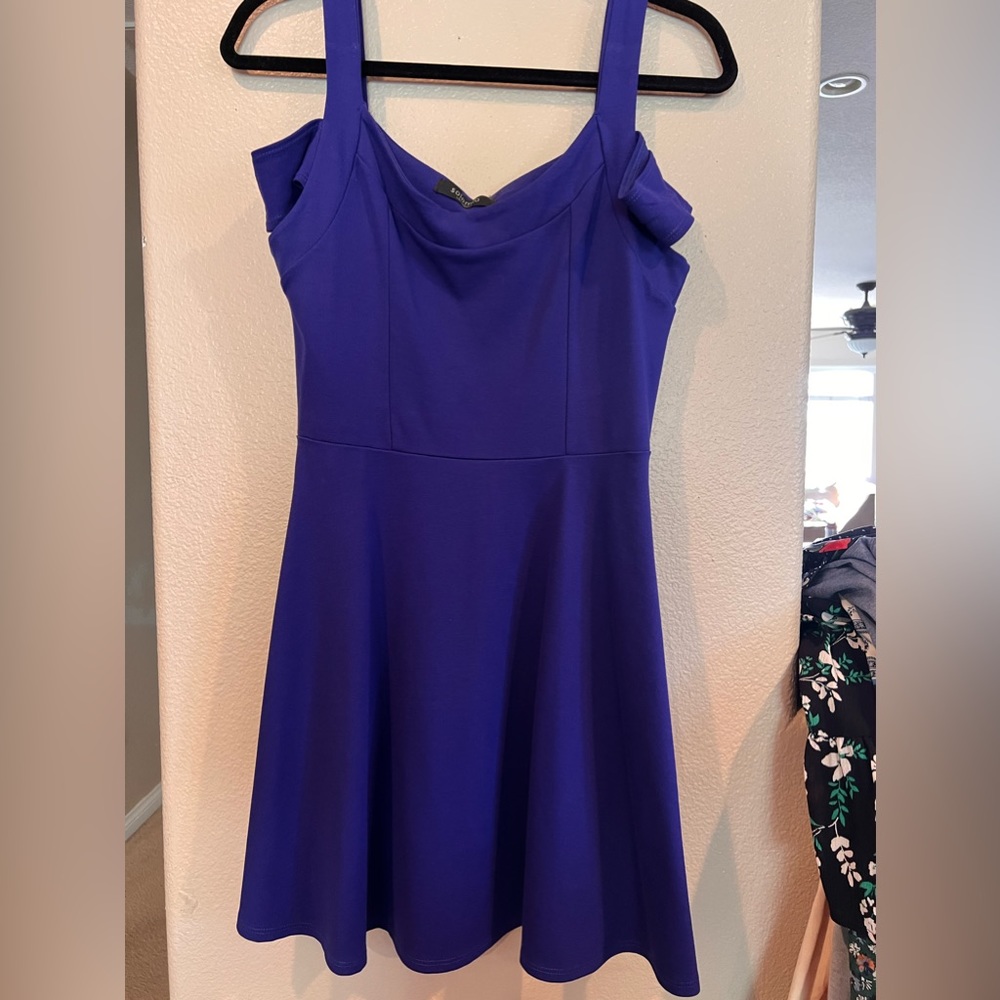 Royal blue sleeveless dress